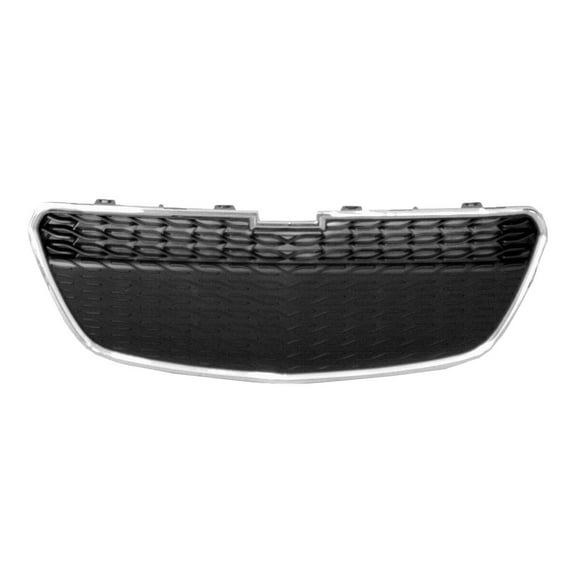 New Aftermarket  Premium Fit Chrome / Black Front Center Grille 95078756 fits 2013-2015 Chevrolet Spark::Without Sport Package