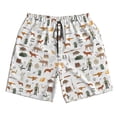 thumbnail image 2 of Honeii's Outdoor Living Print Men's Casual Shorts with Drawstring，Swim Trunks Quick Dry Beach Shorts, 2 of 5