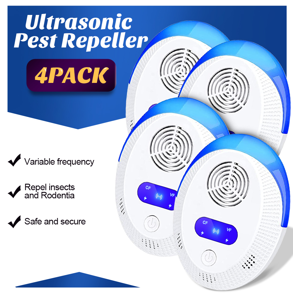 Ultrasonic Frequency Conversion Pest Repeller 4 Pack, Pest Repellent
