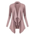 thumbnail image 2 of Urban CoCo Women's Long Sleeve Irregular Hem Cardigan (Lavender, L), 2 of 6