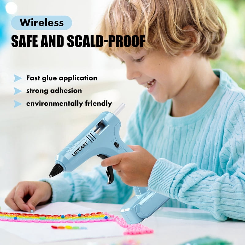 40W Hot Melt Glue Gun DIY Mini Industrial Guns Electric Repair Tool w/30pcs Glue Stick US Blue