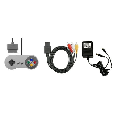 SNES Parts Bundle - 2 Controllers, Power Adapter, and AV Cable - by Mars Devices