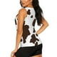 thumbnail image 3 of Fotbe Brown Cow Blusas Sin Mangas para Mujer – Estilo Casual, Corte Suelto, Slim-Fit, Cuello Redondo Deportivo, Tops de Verano para Gimnasio y Yoga-Medium, 3 of 7