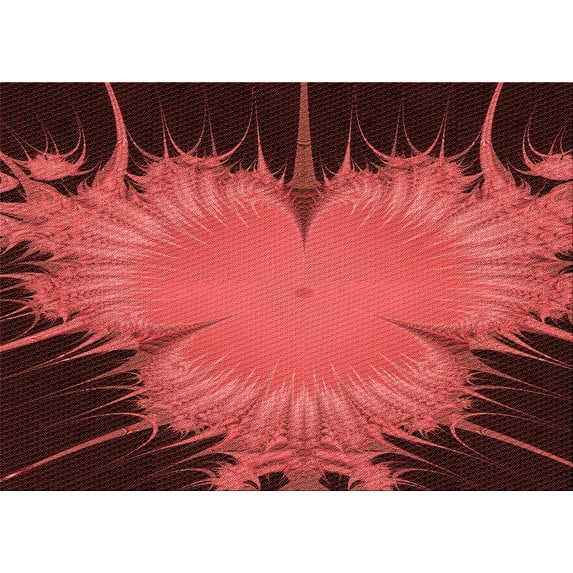 Ahgly Company Indoor Rectangle Patterned Grapefruit Red Area Rugs, 2' x 3'