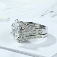 thumbnail image 3 of Dazzlingdaimonds Jewels 925 Sterling Silver 3.00 Ct Marquise Cut White Diamond Wedding Engagement Christmas Bridal Ring Set 14K White Gold Plated For Women's -6.5, 3 of 3