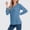 Sky Blue, variant on NTACZA Loose Fitting Womens Holiday Sweaters Beige Pullover V Neck Sweater Solid Ribbed Knit Shirt Ladies Winter Jumpers L