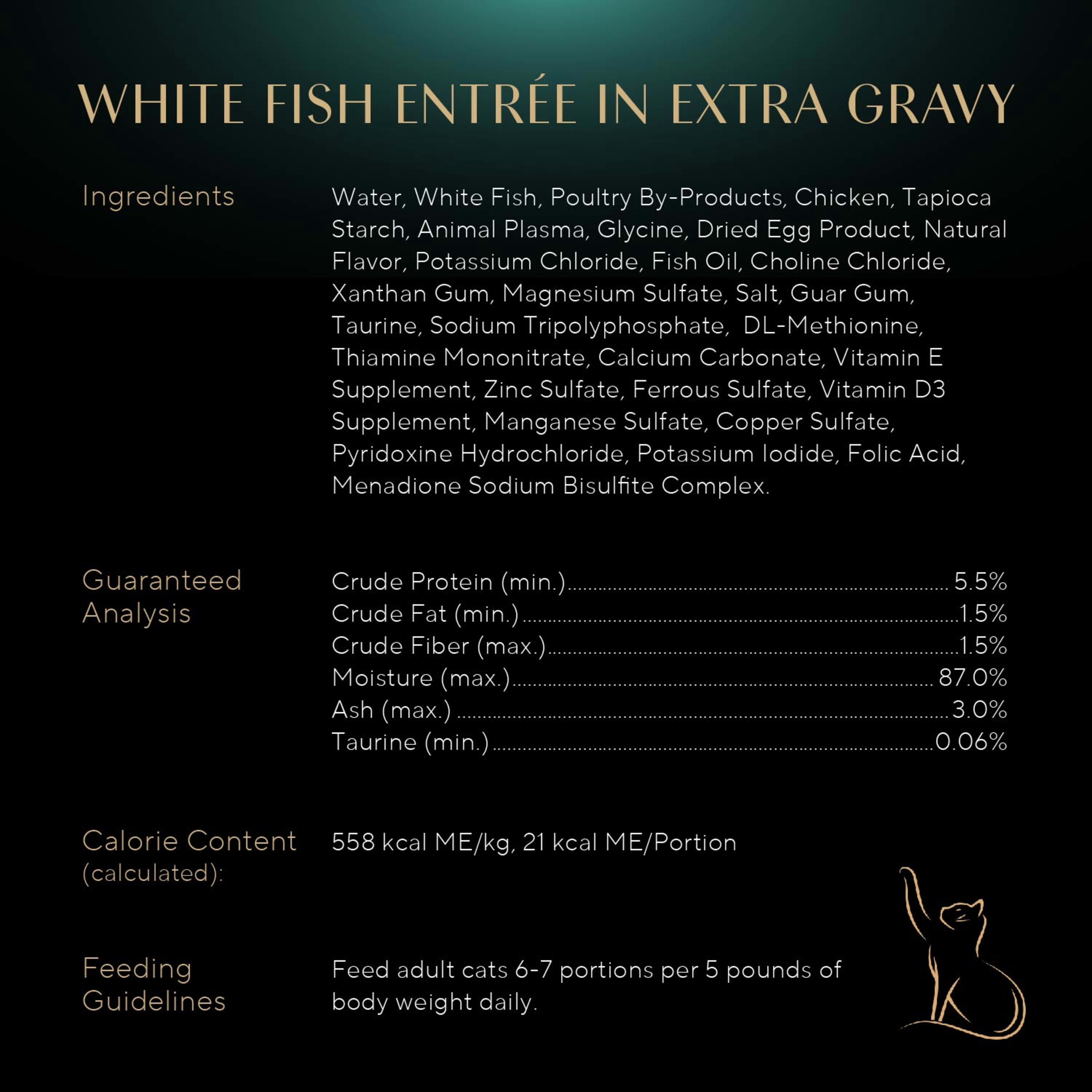 Sheba Gravy Indulgence Adult Wet Cat Food, White Fish Entrée In Extra Gravy, 2.64 Oz., Pack Of 24