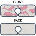 thumbnail image 6 of 2 Pcs SKYSONIC Faucet Absorbent Mat Pink Whales Sharks Washable Counter Drying Pads Behind Faucet for Kitchen Bathroom, 6 of 7