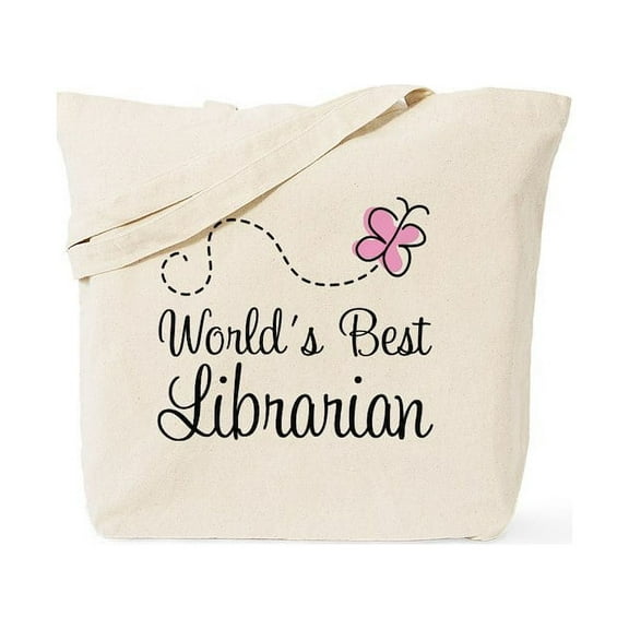 CafePress - World's Best Librarian Tote Bag - Unisex Canvas Tote Bag, Beige, 1-Piece