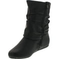 thumbnail image 2 of Women's Fashion Calf Flat Heel Side Zipper Slouch Ankle Boots, 2 of 4