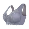 thumbnail image 2 of GILIGEGE Front Closure Bras for Older Women Front Snap Closure Padded Bra for Older Senior Women, No Underwire Full Coverage Comfortable Bra Everyday Seamless Bras Elastic Up Comfort Bra Wirefree Lac, 2 of 6