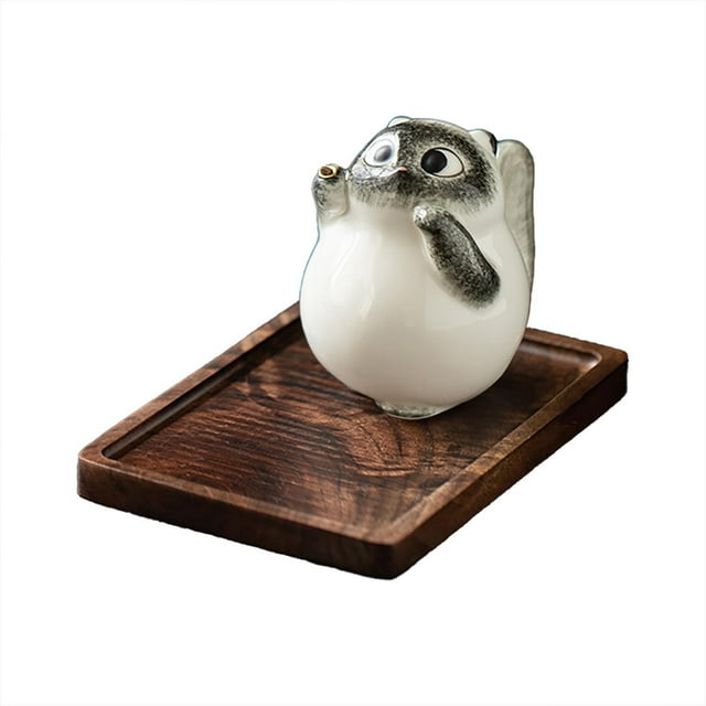 Ceramic Cat Incense Holder Handmade Desktop Ornament Cute Animal Shape Decoration For Home Meditation Relaxation