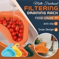 thumbnail image 3 of 100Fens Kitchen sink drain basket swan drain rack, swan drain basket for kitchen sink, multifunctional drainer rack triangle Sink Filter vegetable and fruit drainer basket, 3 of 8