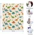 thumbnail image 4 of Colorful Dinosaur and Leaf Pattern Blanket,Comfortable Soft Lamb Wool Throw Blanket,All Season,Warm Lightweight Blankets for Sofa Bed Couch Living Room Chair,30"x40", 4 of 4