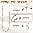 thumbnail image 3 of Cadena de Gafas Uxcell para Mujeres, Collar de Soporte de Gafas de Cuentas de Piedra Natural, Lanyard de Gafas de Cristal Bohemio de 28 Pulgadas, 3 of 7