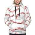 thumbnail image 5 of Bingfone Baseballs Men'S Drawstring Hoodie Long Sleeve Pocket Sweatshirts-3x-Large, 5 of 9