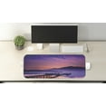 thumbnail image 2 of Landscape Computer Mouse Pad, Seashore in Nantou Taiwan Majestic Cloudy Sky Scenery Lake Boats Mountain, Rectangle Non-Slip Rubber Mousepad Large, 31" x 12" Gaming Size, Pink Purple, by Ambesonne, 2 of 2
