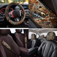 thumbnail image 3 of XYZCANDO Bear USA Flag 14 Pack Car Seat Covers Full Set Steering Wheel Cover Center Console Pad Seat Belt Pads Headrest Covers Cup Coasters for Most Cars SUVs Sedans, 3 of 7
