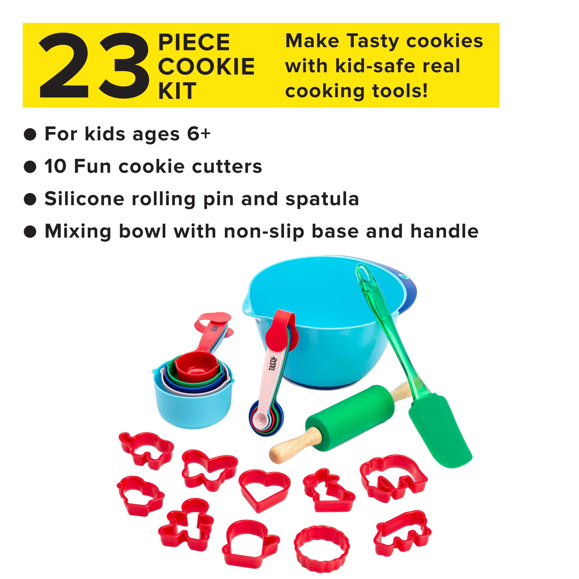 BRAND NEW - Tasty Kits Cookie Baking Gadget Set - Real Kid-Safe Baking  Tools/Multi-color - 23 Piece for Sale in Deerfield Beach, FL - OfferUp