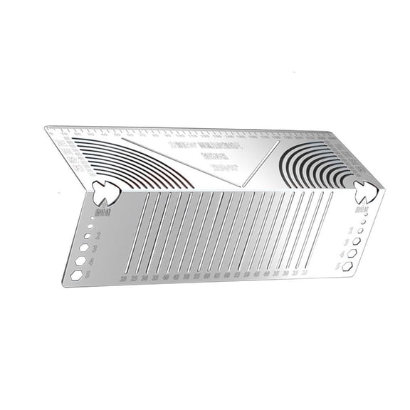 Professional Square Tube Notching Template Tool with Adjustable Parallel Guide for Woodworking & Metal Fabrication