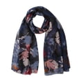 thumbnail image 3 of Hontri Chiffon Scarf in Clearance, Women Shawl Paris Yarn Autumn Print Scarves Scarf, Female Black One Size, 3 of 8