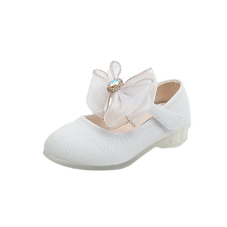 

Fesfesfes Summer Sandlas for Toddler Shoes Baby Girls Princess Soft Non-slip Rhinestone Bow Summer Autumn Sandals