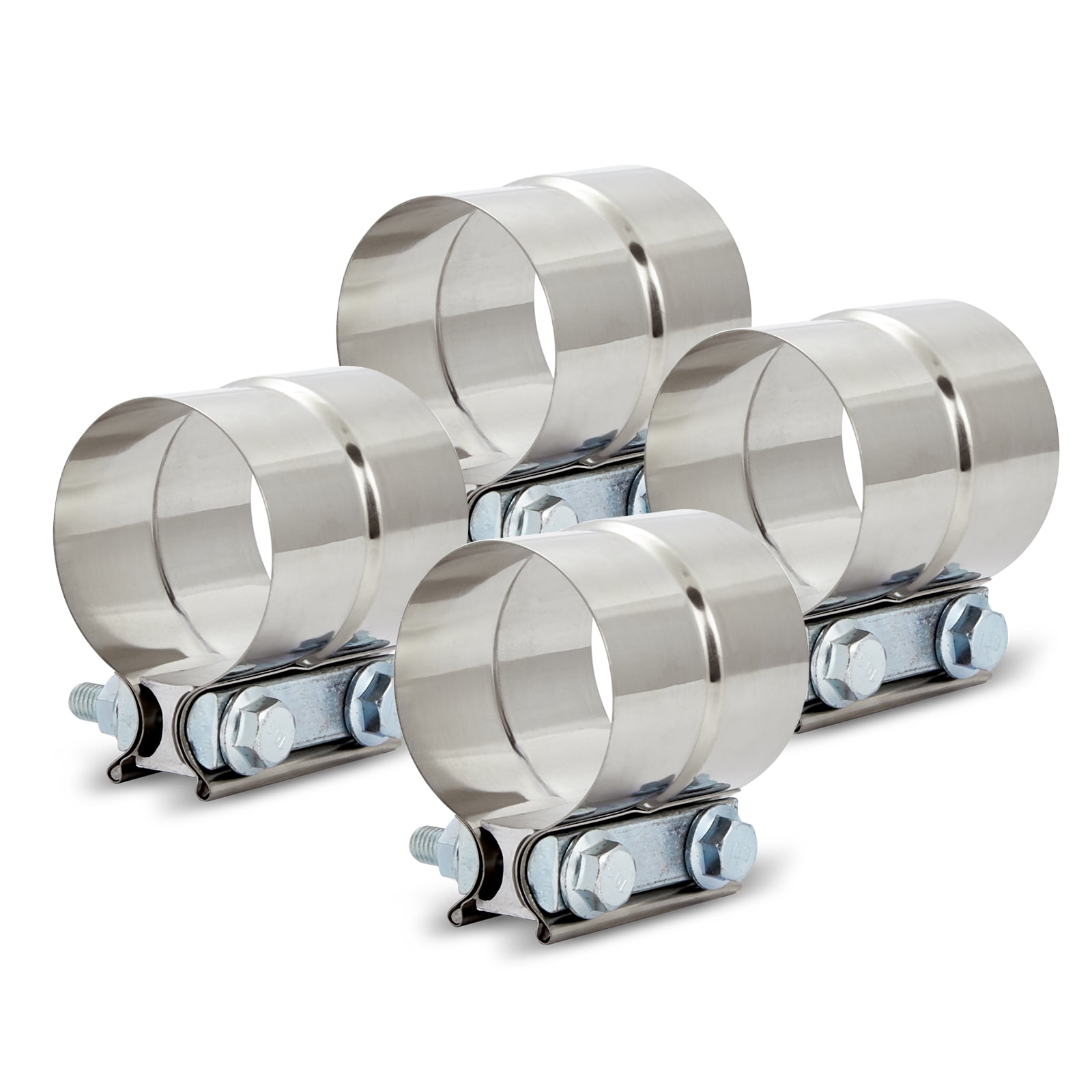 Floshine 3 in Lap Joint Band Clamps,Exhaust Muffler Clamp 4 PCS，Exhaust