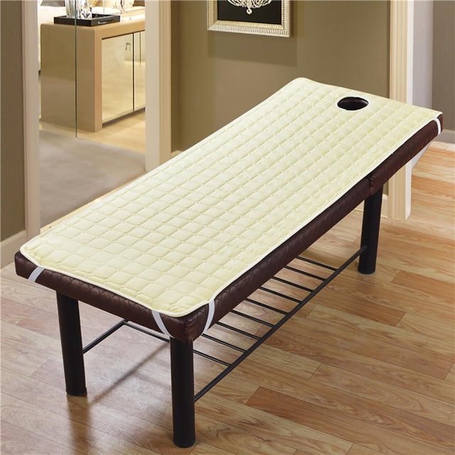 Cubierta Antideslizante Macarena para Cama de Rejilla con orificio de respiración Y banda Stay Beige