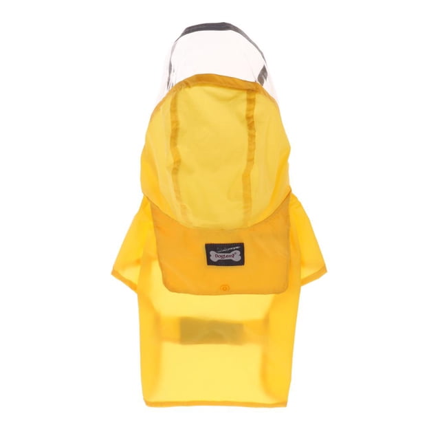 Mascota cachorro impermeable ropa Casual con capucha impermeable chaqueta de lluvia M amarillo Yuyangstore Impermeable para perros y gatos