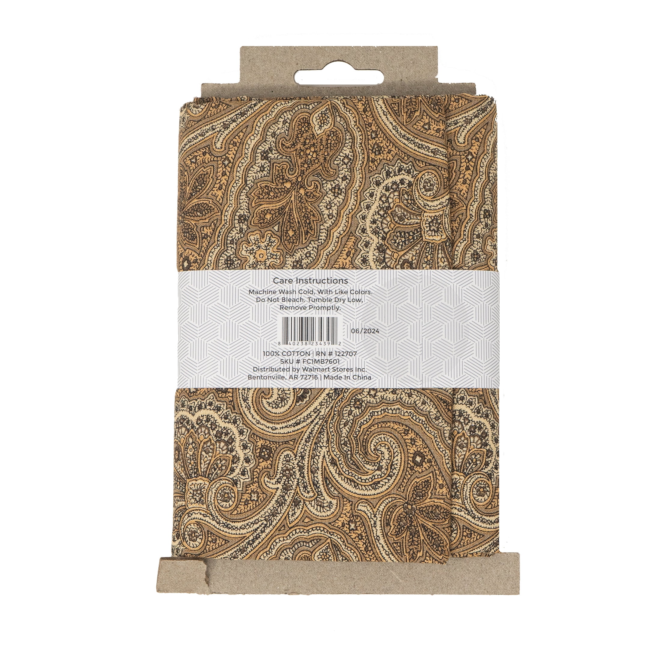 Marcus Brother 1 Yard Cut 100% Cotton Print Fabric, Paisley, 44" Wide for Quilting & Sewing