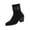 Black, variant on Women's Orthopedic Buckle Ankle Booties, Suede Chunky Heel Short Boots, Wide Width Business Daily Walking Boots Black