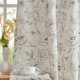 thumbnail image 1 of Cortinas jinchan de lino con estampado floral, longitud 214 cm, color gris, 2 paneles, 1 of 9