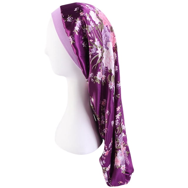 Hair Braid Bonnet Satin Extra Long Elastic Soft Hair Bonnet Sleep Cap for Women