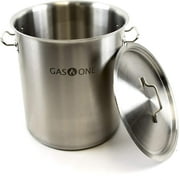 GasOne Fryer Pot 32 QT - All Purpose - Stainless Steel Tri Ply Bottom with All Purpose Pot Deep