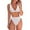 White, variant on Womens High Waisted Thong Bikini Sets Sexy Brazilian Triangle Top Deep V Neck Two Piece Swimsuit Bathing Suits