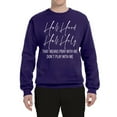 thumbnail image 2 of Half Hood Half Holy Pray With Me Unisex Crewneck Graphic Sweatshirt, Purple, Medium, 2 of 3