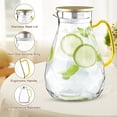 thumbnail image 7 of 74 oz Glass Pitcher with Golden Lid & Spout, 2.2L Diamond-Cut Glass Water Carafe with Handle & Gold Stainless Steel Lid, Hot & Cold Safe, Dishwasher-Friendly, Ideal for Juice, Milk, Coffee, or Tea, 7 of 7