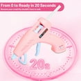 thumbnail image 3 of Hot Glue Gun Kit with 10 Glue Sticks, Fast Preheating Hot Melt, High Temp for School Crafts DIY Arts and Quick Home Repairs, 20W Pink, 3 of 12
