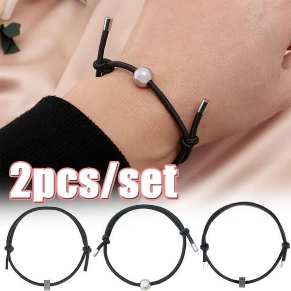 Zhaomeidaxi 2pcs/set Couple Bracelet Rope, Simple Braided Rope Adjustable Friendship Bracelets for Valentines Day