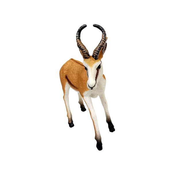 facefd Figurines de Cerf Springbok Antilope Miniature pour Collections à Partir de 3 Ans Marron