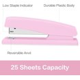 thumbnail image 2 of SHIQI-Deli Stapler, Desktop Stapler, 2 Pack, Office Stapler, 25 Sheet Capacity, Includes 2000 Staples and 2 Staple Removers, 2 Pack,Pink, 2 of 4