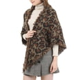 thumbnail image 3 of Coofit Winter Scarf Leopard Print Artificial Wool Blanket Scarf Shawl Scarf for Ladies, 3 of 10