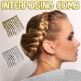 thumbnail image 1 of Fiudx Ofertas Flash Del Día Solo En Línea 2 Uds Lindo Metal Sin Costura Horquilla Peine Para El Cabello Insertar Peine Flequillo Clip Horquilla, 1 of 2