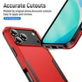 thumbnail image 2 of Dteck Case for iPhone 17 Pro 6.3 Inch, Heavy Duty Shockproof Rugged Phone Cover with Lanyard, Tempered Glass Screen Protector and Camera Lens Cover,Red, 2 of 9