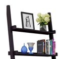thumbnail image 3 of Tall Desk with Ladder Shelves, 1 Drawer 2 Shelves, 72 Inch, Brown Wood, 3 of 3