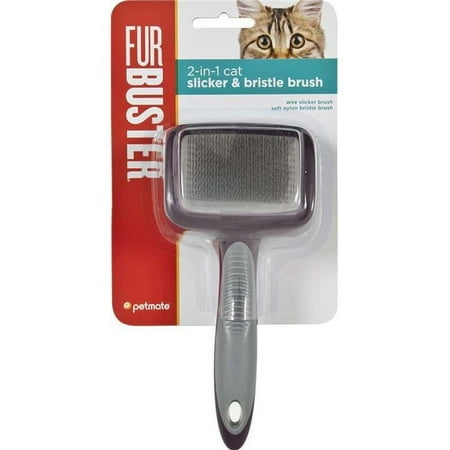 UPC: 0029695898051 | Furbuster 29695898051 2-in-1 Cat Slicker & Bristle Brush