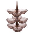 thumbnail image 1 of CAROOTU European-Style Fruit Tray Storage 3-Compartment Plastic Multi-Layer Stacked Fruit Tray Candy Dried, 1 of 7