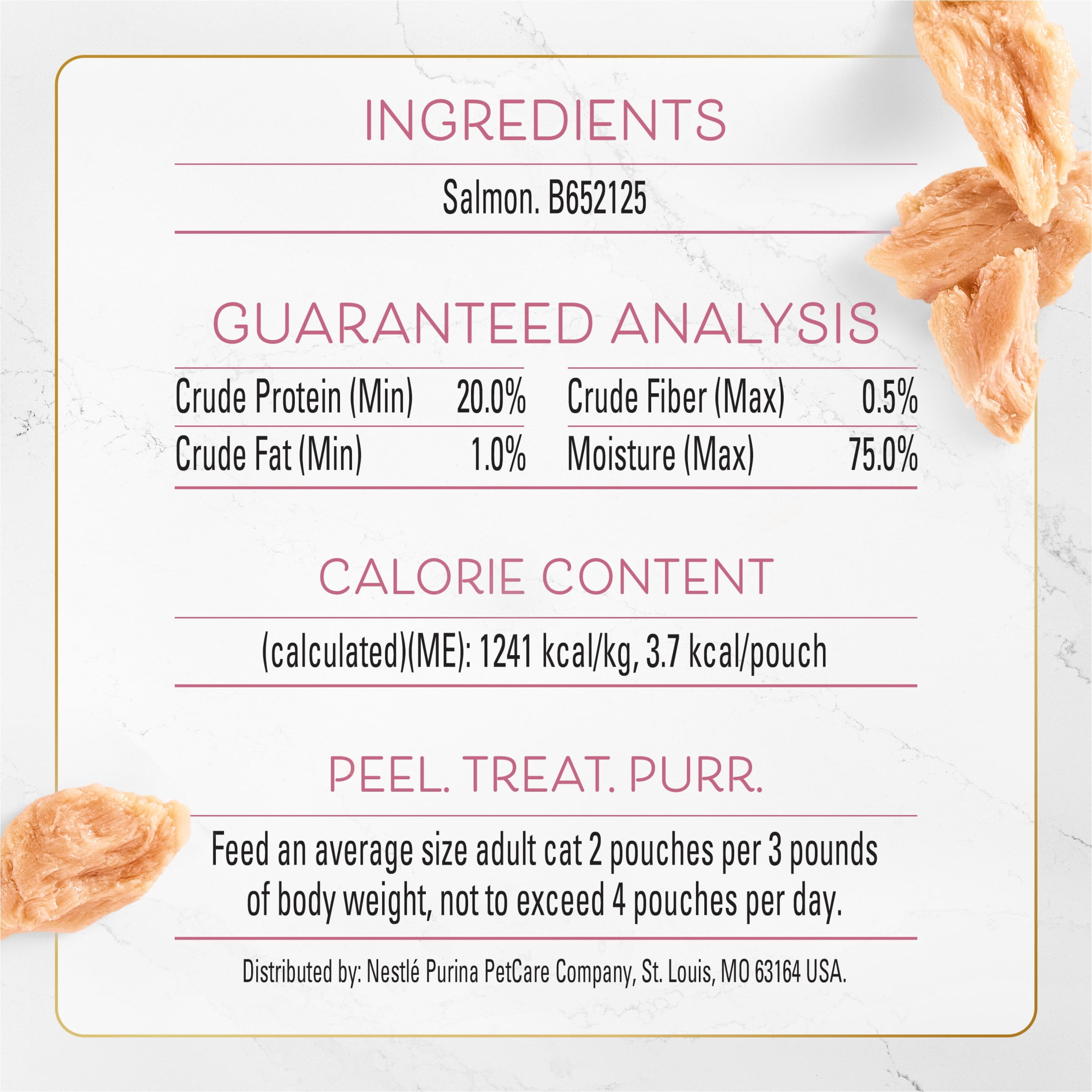 Purina Fancy Feast Chef’s Cuts Real Hand-Flaked Salmon Natural Soft Cat Treats, 1.06 oz.