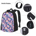 thumbnail image 5 of Naloa graffiti style Skull flower Print Large Capacity Backpack Lunch Bag Pencil Case Combination 3 Piece Set for Student, 5 of 8