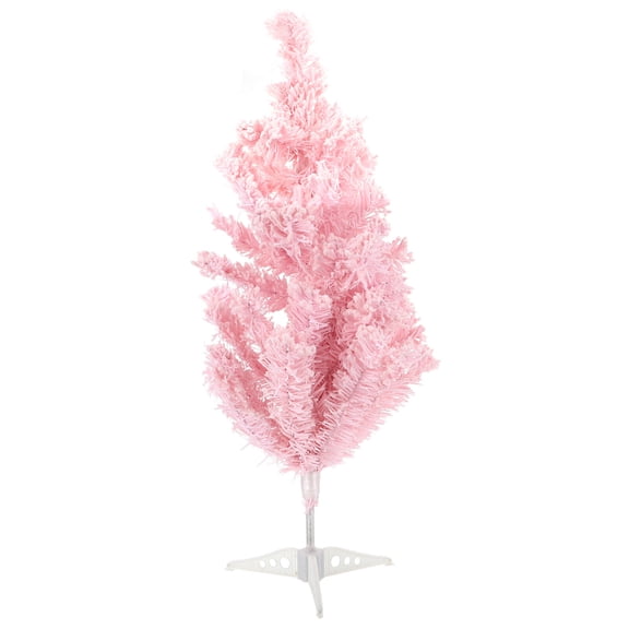 Gymnture christmas Flocking Christmas Tree Holiday Tabletop Ornaments for Home Xmas Decoration